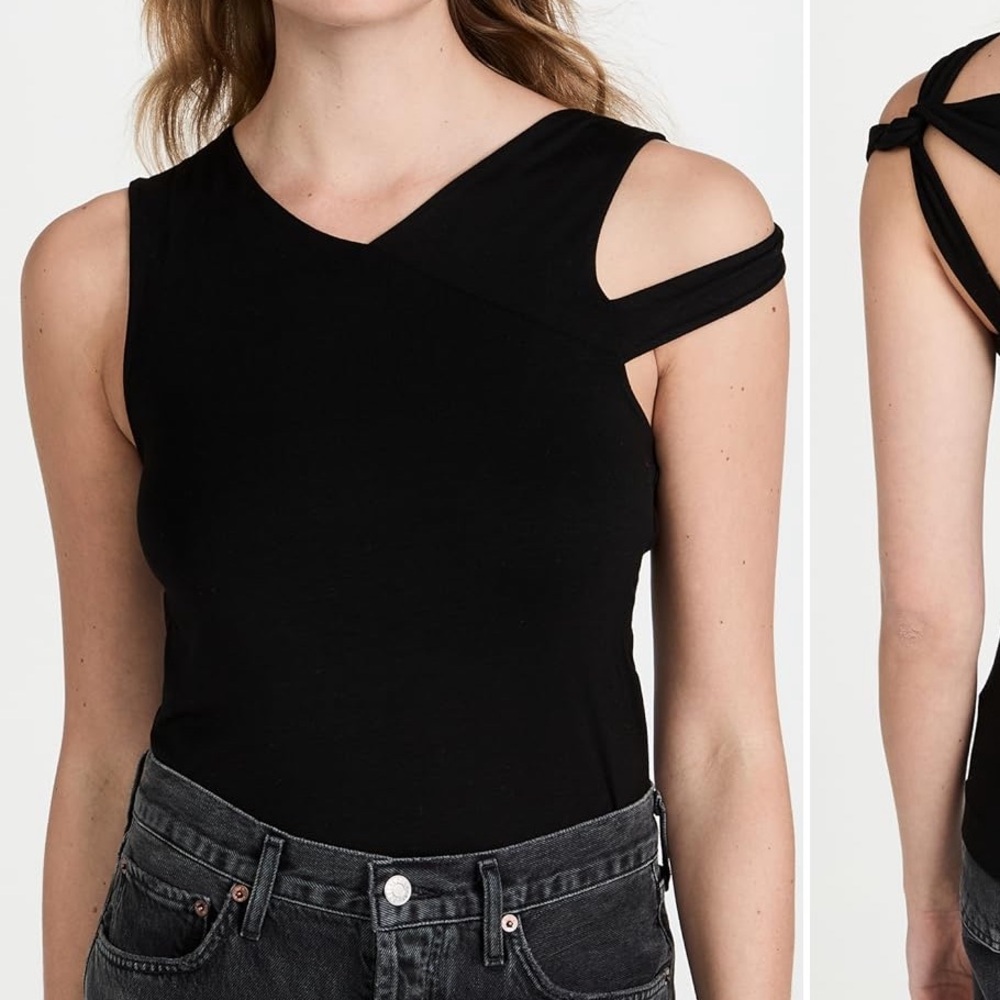 NWT Ninety Percent Harper Stretch tank in black